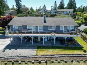 Beautiful expansive deck to help take in the spectacular view of Mt. Baker and the sound.