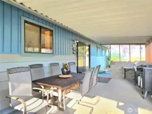Covered Patio great for Relaxing place to be while enjoying your view.