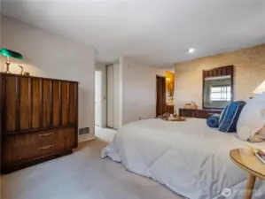 The primary bedroom is oversized and have room for a sitting area if you so should desire.