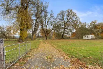 Gated entrance offering privacy and security.
