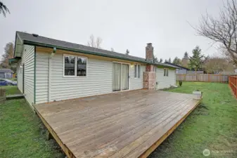 LARGE back patio for extra outdoor living space!