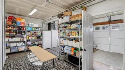 A spacious garage with room for storage, projects, and everyday organization.