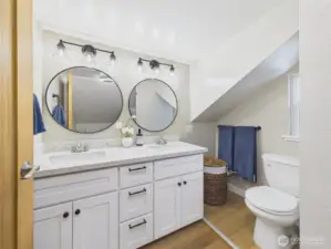 Full upstairs both with two sinks