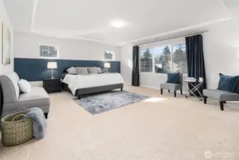 Spacious primary suite with room for sitting areas.