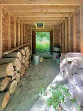 Interior of outbuilding.