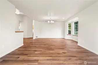 Front living room and dining area