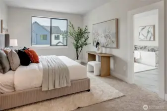 Tinted windows for extra privacy (model home lot 1A, colors may vary)