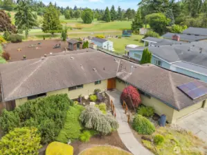 Aerial view of the home