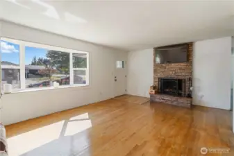 Fire place in living room