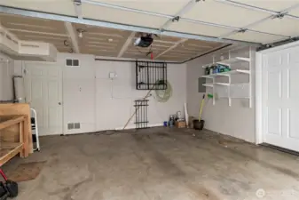 Garage with workbench