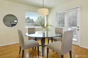 Dining room with access to the deck.