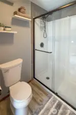 Newly remodeled primary suite 3/4 bath