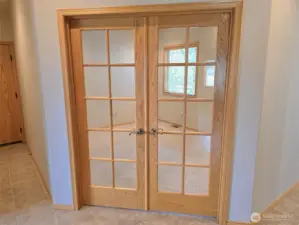 French doors on very large den.