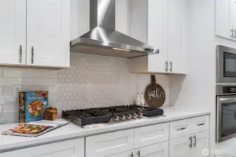 Vented hood in the kitchen