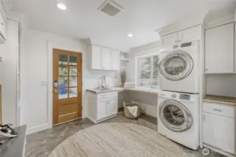 Utility Room with seperate 1/2 Bath on Main