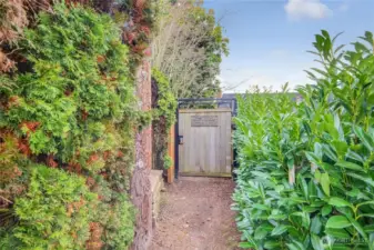 The gated entrance to the community beach is mere blocks away.