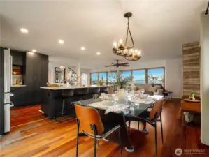 The hoe has a large dining area for those time when a sit down meal is on the menu.