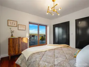 The first bedroom has double closets.