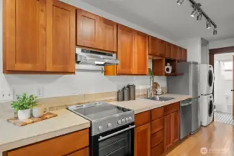 Good cabinet space and a deep sink