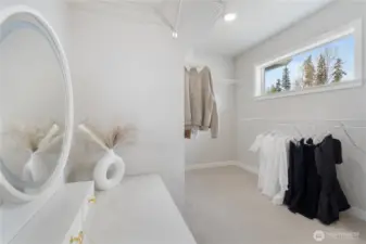 Primary master walk-in closet