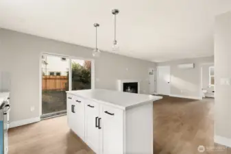 Light, bright open concept floorplan on a private lot.