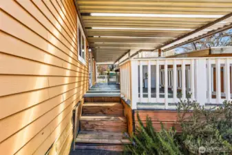 Fully covered front patio.
