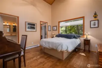 Primary bedroom with walk in closet, and generous full bath.