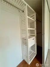 Closet systems added in both bedrooms