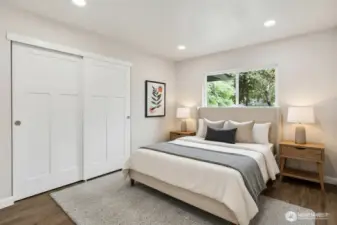 1st bedroom virtually staged.