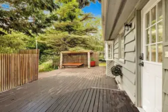 Back door to deck.