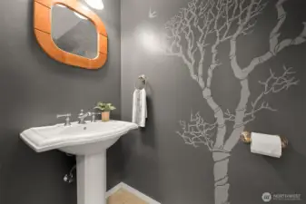 Lower level half bath.