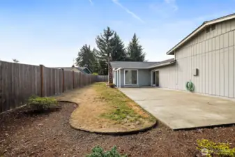 Huge patio for entertaining or just relaxing.  Low maintenance yard so you can spend more time doing the things you enjoy!