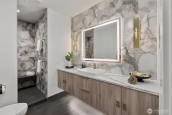 Spa-inspired main floor guest bath...