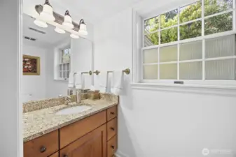 1/2 bath off laundry room updated 2018