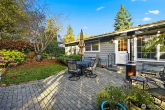 View of the house from the backyard