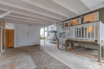 Covered parking to keep you dry on rainy NW days.