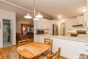 Open concept for the chef of the home to visit with guests