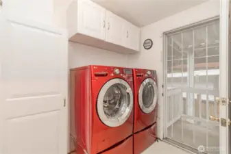 Lots of storage in this laundry room