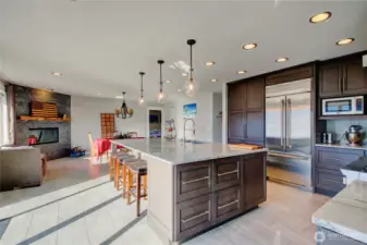 Built in Monogram refrigerator.