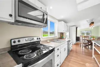 Stainless appliances.