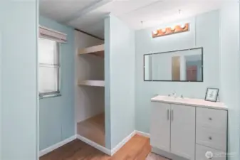 Lots of storage space in Primary Bathroom