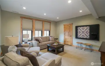 Rec room in basement