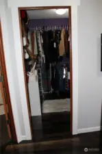 Master walk-in closet
