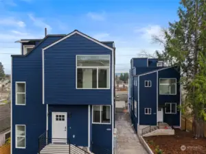 5 brand new townhouses development.  3 connected units on the right.  Unit C at the end.