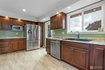 Spacious kitchen.