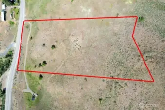 Property Survey outline overhead view of 7.33 Acres