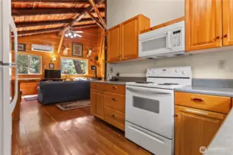 Simple practical floorplan with enough space to make your holiday meals for friends and family.