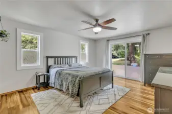 Primary bedroom with slider