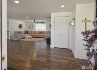 Front entrance leads into Family room