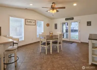 Dining room provides opportunity for lots of seating